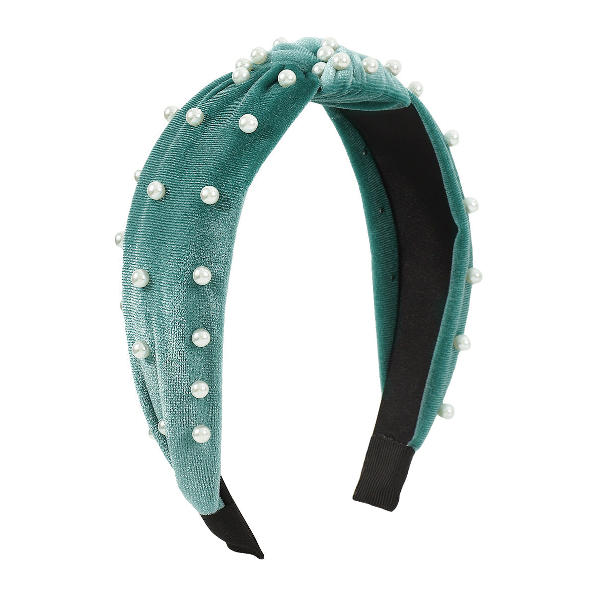 Wholesale Beaded Flannel Multi-color Knotted Fabric Headband